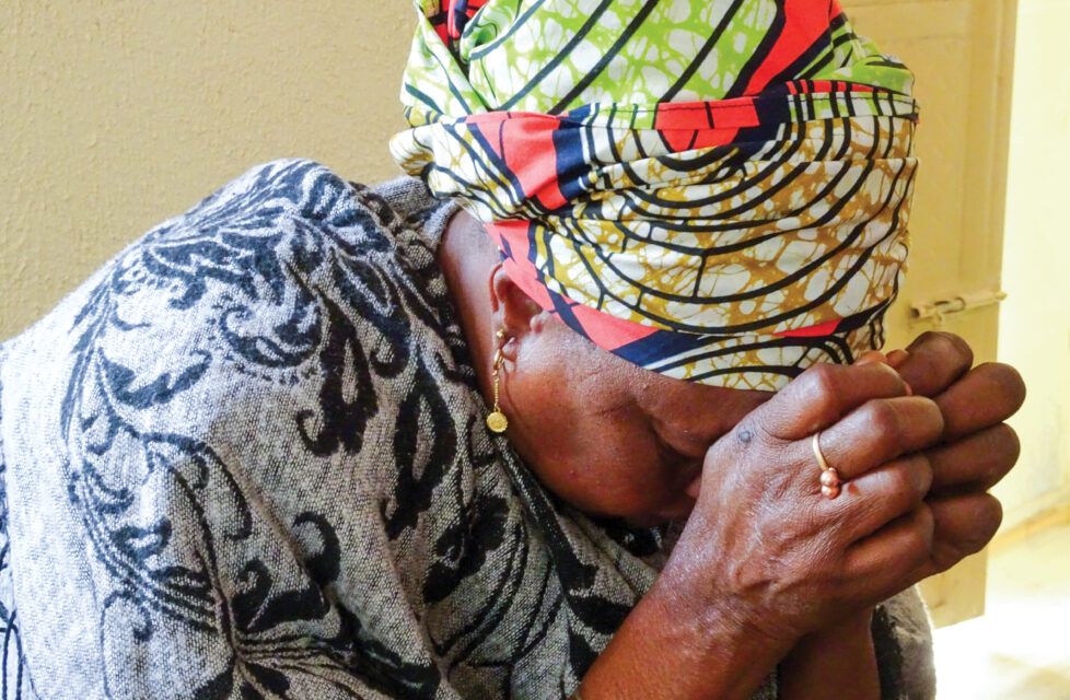 A woman praying