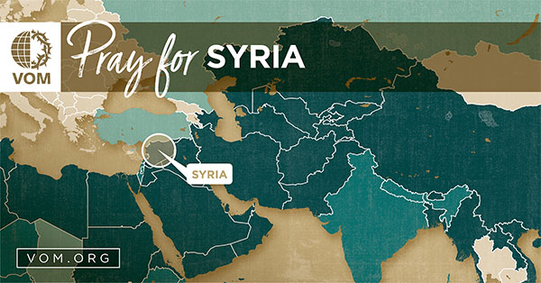 Map of Syria's location